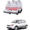 Tata Indica Car Cotton Seat Cover White Color