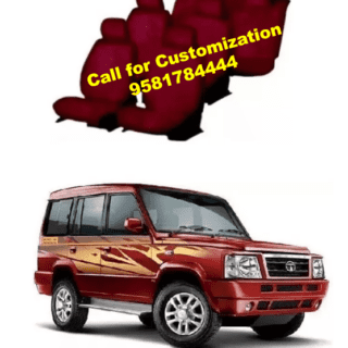 Cotton Car Seat Cover For Tata Sumo Maroon Color