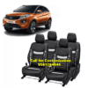 Tata Nexon PU Leather Car Seat Cover Black-Silver