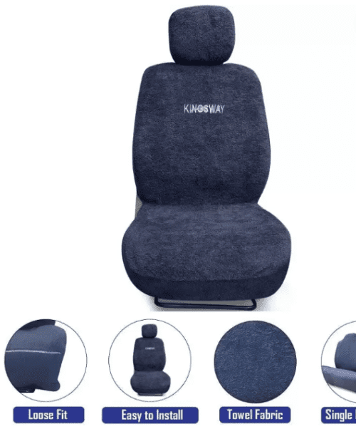 Cotton Car Seat Cover for Tata Tigor Grey Color - Image 3