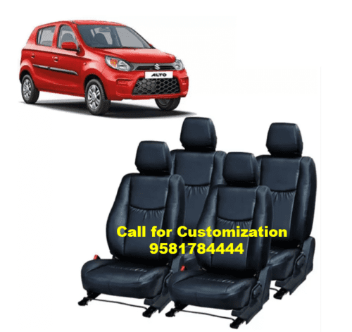 Leather Car Seat Cover For Tata Nano Black Color