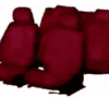 Cotton Car Seat Cover For Chevrolet Beat Maroon Color - Image 2