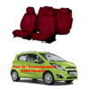 Cotton Car Seat Cover For Chevrolet Beat Maroon Color
