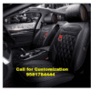 Leather Car Seat Cover Compatible with Volkswagen Polo Black Color