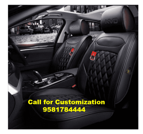 Leather Car Seat Cover Compatible with Volkswagen Polo Black Color