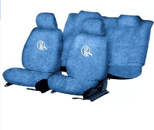 Blue Color Cotton Car Seat Cover For Volkswagen Polo - Image 2