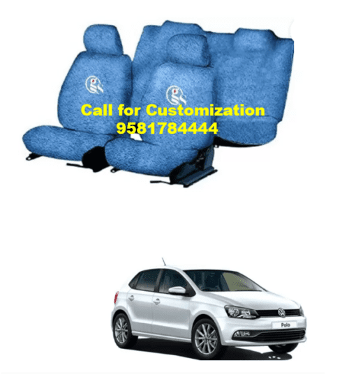 Blue Color Cotton Car Seat Cover For Volkswagen Polo