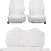 Cotton Car Seat Cover For Kia Seltos White Color - Image 2