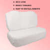 Cotton Car Seat Cover For Kia Seltos White Color - Image 4