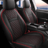 Kia Sonet Car Leather Car Seat Cover Black-Red Color - Image 2