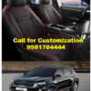 Kia Sonet Car Leather Car Seat Cover Black-Red Color