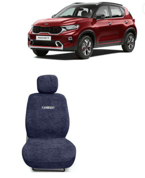 Kia Sonet Car Cotton Washable Seat Cover Blue Color - Image 2
