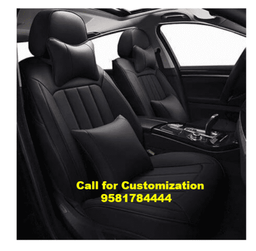 PU Leather Car Seat Cover Black Compatible with Toyota Etios