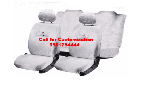 Toyota Etios Car Cotton Seat Cover White Color