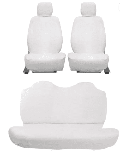 Cotton Car Seat Cover For Toyota Urban Cruiser White Color - Image 2
