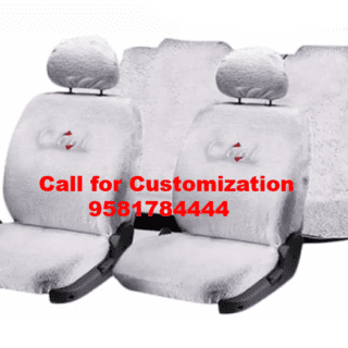 Cotton Car Seat Cover For Ford Fiesta Old White Color