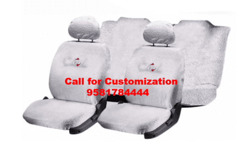 Cotton Car Seat Cover For Ford Fiesta Old White Color