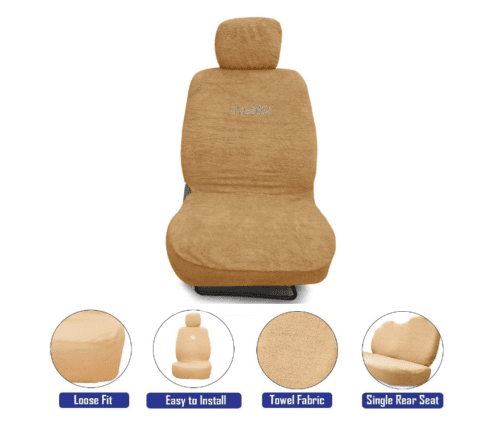 Towel Fabric Car Seat Covers Compatible with Ford Fiesta - Image 4