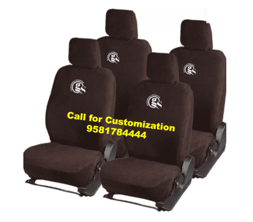 Cotton Car Seat Cover For Ford Aspire Brown Color