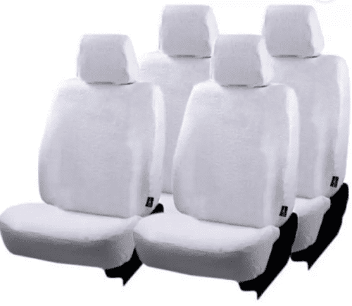 Ford Figo Car Cotton Seat Cover White Color - Image 2