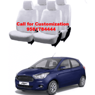 Ford Figo Car Cotton Seat Cover White Color