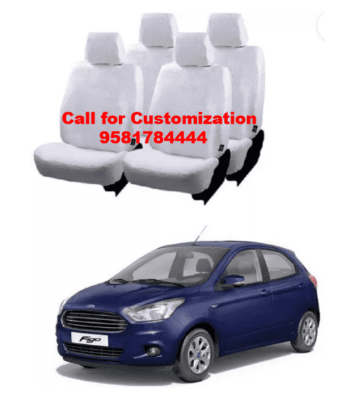 Ford Figo Car Cotton Seat Cover White Color