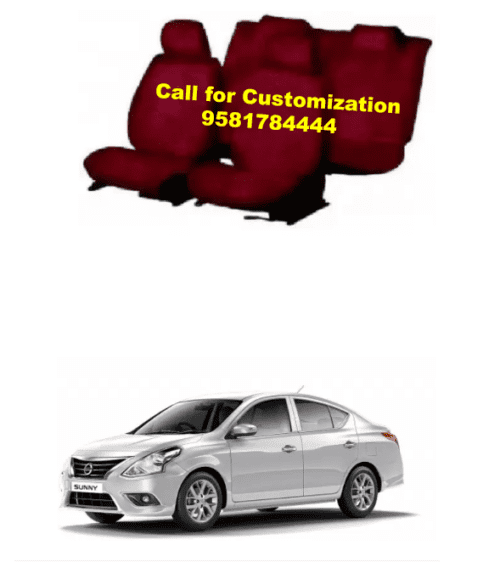 Nissan Sunny Car Cotton Seat Cover Maroon Color