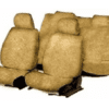 Cotton Car Seat Cover For Skoda Fabia Gold Color - Image 3