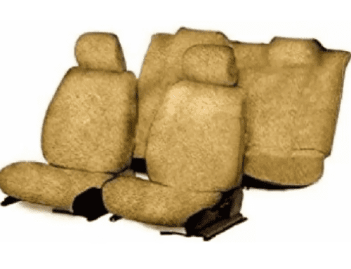 Cotton Car Seat Cover For Skoda Fabia Gold Color - Image 3