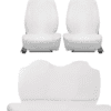 Skoda Fabia Car Cotton Seat Cover White Color - Image 2