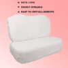 Skoda Fabia Car Cotton Seat Cover White Color - Image 4