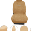 Cotton Car Seat Cover For MG Hector Beige Color - Image 3