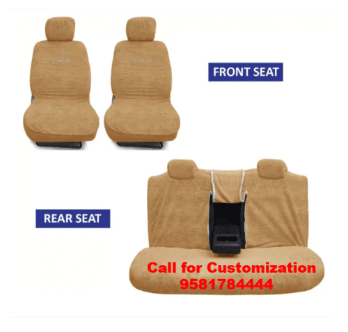 Cotton Car Seat Cover For MG Hector Beige Color