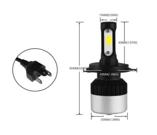 LED 50W Headlight bulb H4 Type for Maruti Alto - Image 3